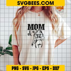 Senior Football Mom Svg, Football Mama Svg, Senior 2024 Svg on Shirt