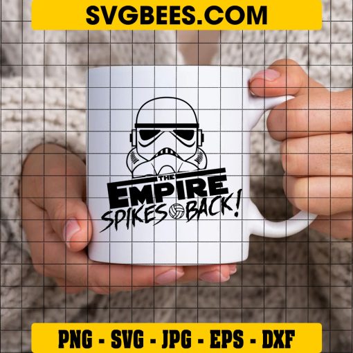 The Empire Volleyball Svg, Stormtrooper Volleyball Svg on Cup