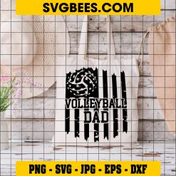 Volleyball Dad Svg, Sport Dad Svg, Volleyball Flag Svg on Bag
