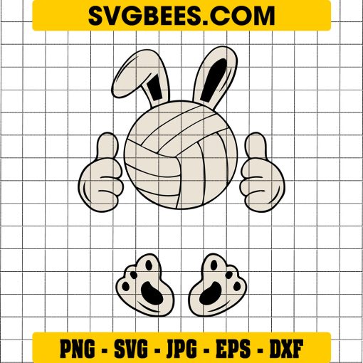 Volleyball Easter Svg, Volleyball Easter Bunny Svg, Easter Bunny Svg