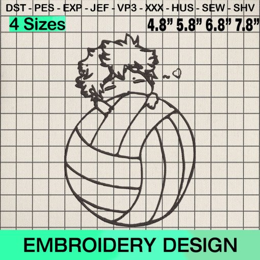 Volleyball Haikyuu Logo Embroidery Design