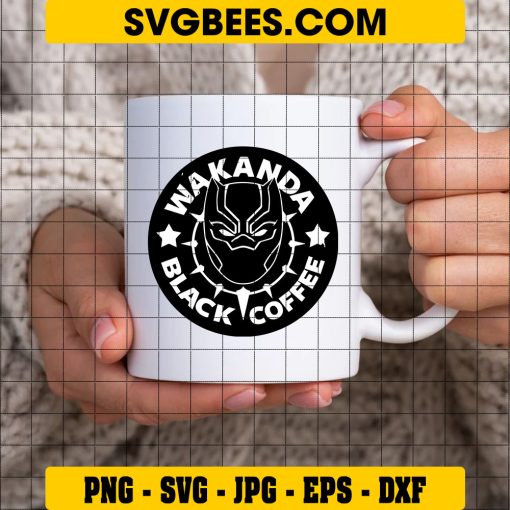 Wakanda Forever Svg, Black Panther Coffee Svg, Black Panther Svg on Cup