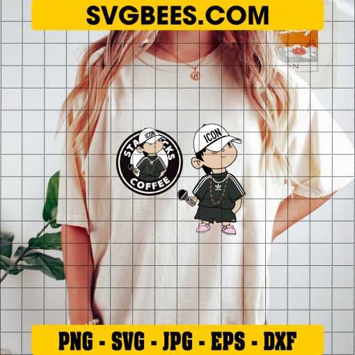 Baby Peso Pluma SVG, Starbucks Logo SVG, Music Regional Singer SVG PNG DXF EPS Cut Files on Shirt