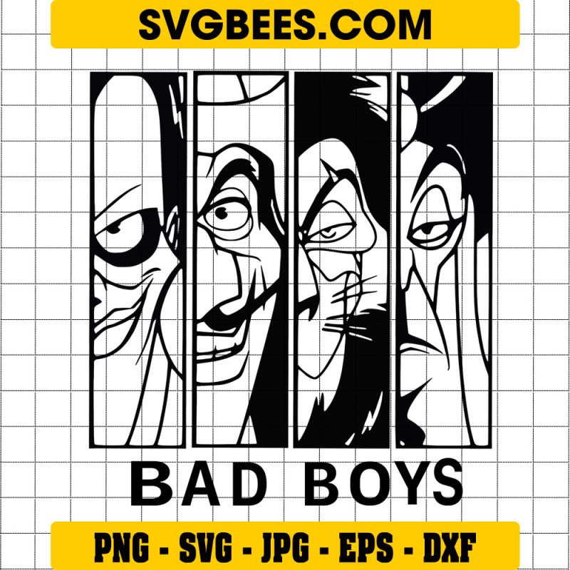 Bad Boys Disney Villain SVG, Bad Boys SVG, Bad Boys Villain SVG, Disney SVG, Family Vacation Svg