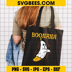 Boonana Cute Svg, Ghost Banana Halloween Svg, Funny Banana Svg on Bag