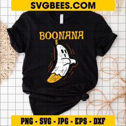 Boonana Cute Svg, Ghost Banana Halloween Svg, Funny Banana Svg on Shirt