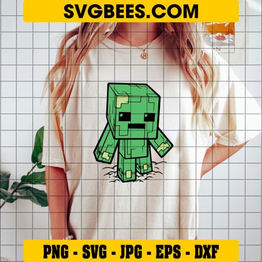 Cute Creeper Svg, Cute Creeper Minecraft Svg, Minecraft Creeper Svg, Minecraft Svg on Shirt