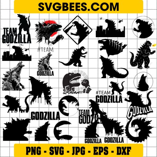 Godzilla Bundle SVG PNG DXF EPS Instant Download Files For Cricut Sil