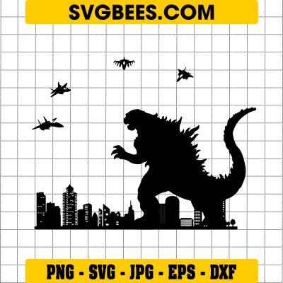 Godzilla Vs Kong SVG DXF EPS PNG Cut Files Clipart Cricut Silhouette ...