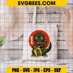 Godzilla SVG DXF EPS PNG Cutting File for Cricut on Bag