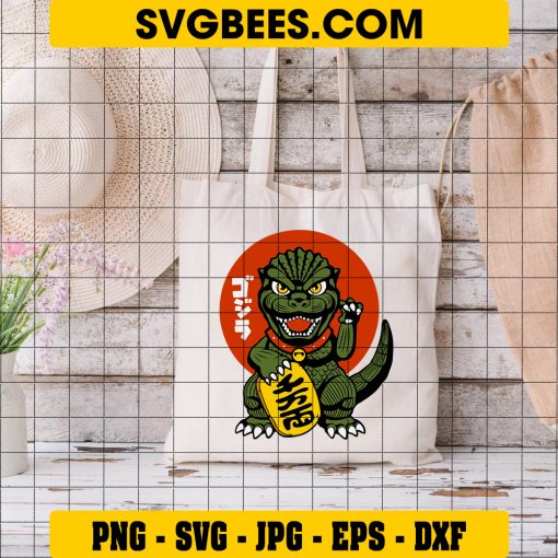 Godzilla SVG DXF EPS PNG Cutting File for Cricut on Bag