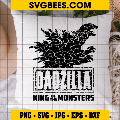 Godzilla Svg Godzilla Cut File, King Of The Monsters Svg on Pillow