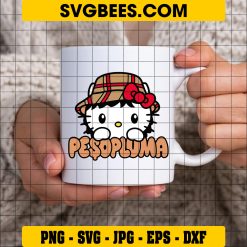 Hello Kitty Peso Pluma SVG, Funny Peso Pluma Kitty Cat SVG PNG DXF EPS Digital Download on Cup