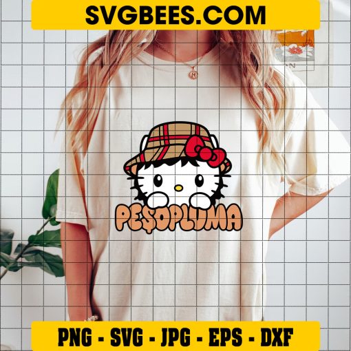 Hello Kitty Peso Pluma SVG, Funny Peso Pluma Kitty Cat SVG PNG DXF EPS Digital Download on Shirt