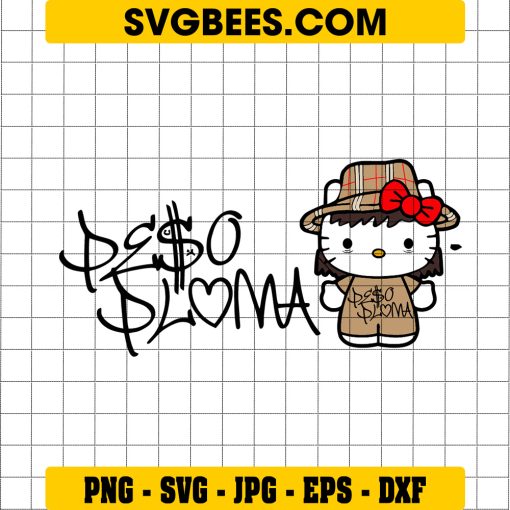 Hello Kitty Peso Pluma SVG, PeSo Pluma Logo SVG PNG DXF EPS