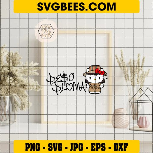 Hello Kitty Peso Pluma SVG, PeSo Pluma Logo SVG PNG DXF EPS on Frame