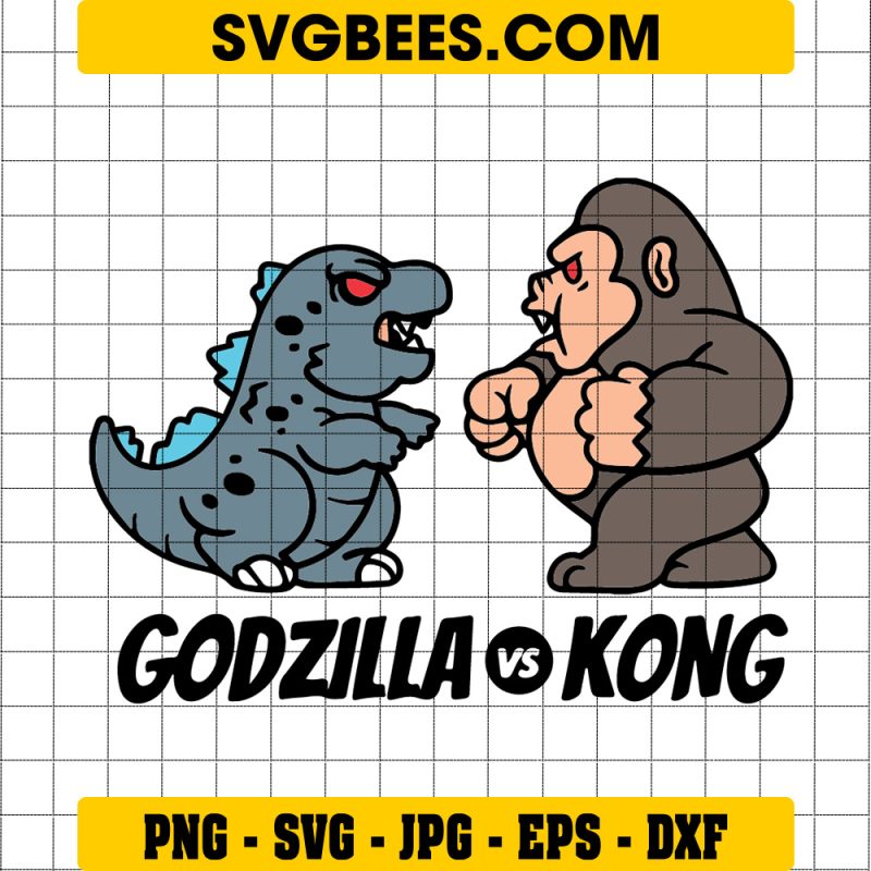 Kong Vs Godzilla SVG DXF EPS PNG Cut Files Kong SVG