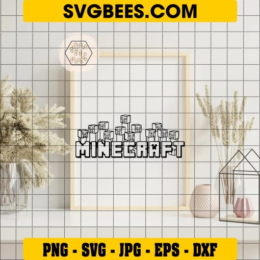 Minecraft SVG Files for the Cricut, Minecraft Animel SVG, Funny Minecraft SVG on Frame