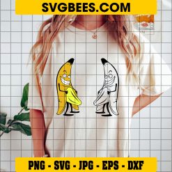 Naughty Fruit Svg, Evil Banana Svg, Flip off Banana Svg on Shirt