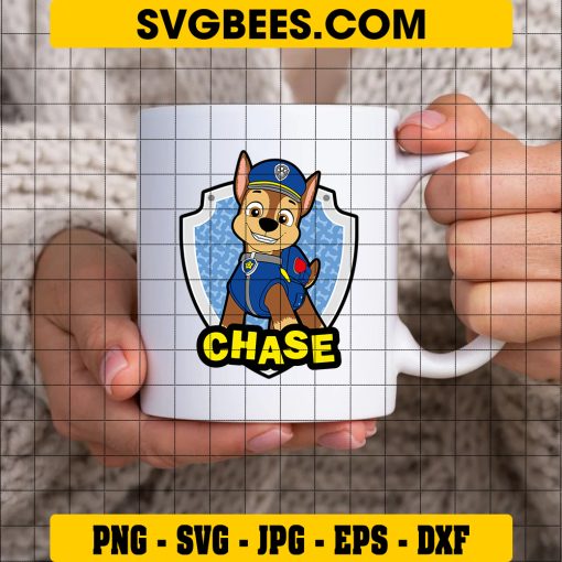 Paw Patrol Chase Svg, Spy Pup Svg, Paw Patrol Logo Svg on Cup