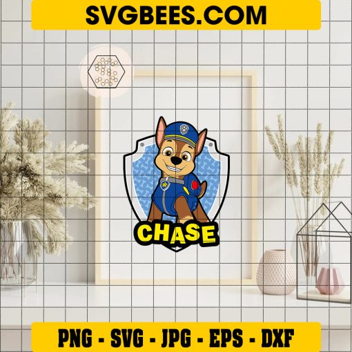 Paw Patrol Chase Svg, Spy Pup Svg, Paw Patrol Logo Svg on Frame