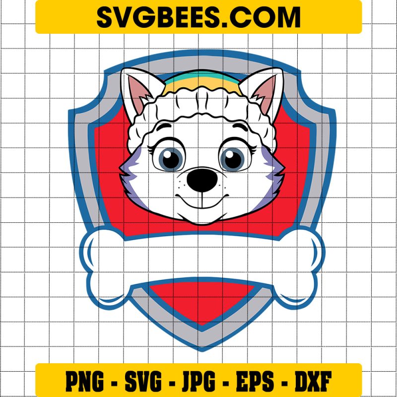 Paw Patrol Everest Logo Svg, Siberian Husky Svg, Everest Custom Name Svg