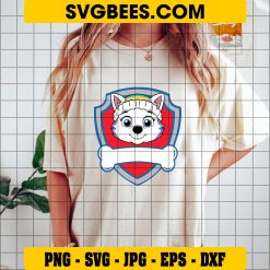 Paw Patrol Everest Logo Svg, Siberian Husky Svg, Everest Custom Name Svg on Shirt