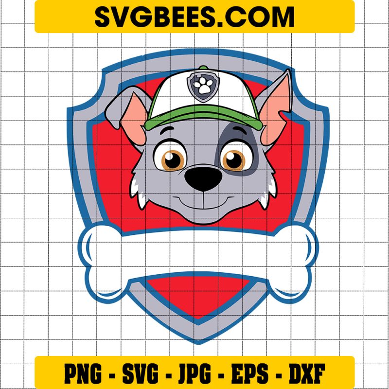 Paw Patrol Rocky Logo Svg, Rocky Fifth Member Svg, Rocky Custom Name Svg