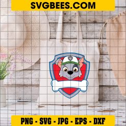 Paw Patrol Rocky Logo Svg, Rocky Fifth Member Svg, Rocky Custom Name Svg on Bag