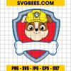 Paw Patrol Rubble Logo Svg, Rubble Bulldog Svg, Rubble Custom Name Svg