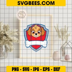 Paw Patrol Skye Logo Svg, Skye Fourth Member Svg, Skye Custom Name Svg on Frame