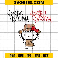 Peso Pluma SVG Bundle, Peso Pluma Kitty SVG, Peso Pluma Signature Logo SVG, Regional Mexican Singer SVG PNG DXF EPS