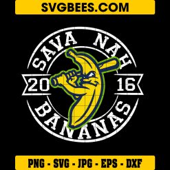 Savannah Bananas 2016 Vintage Logo SVG – Savannah Bananas Baseball Team SVG PNG EPS DXF PDF, Cricut File