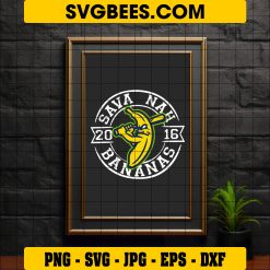 Savannah Bananas 2016 Vintage Logo SVG – Savannah Bananas Baseball Team SVG PNG EPS DXF PDF, Cricut File on Frame