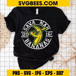 Savannah Bananas 2016 Vintage Logo SVG – Savannah Bananas Baseball Team SVG PNG EPS DXF PDF, Cricut File on Shirt