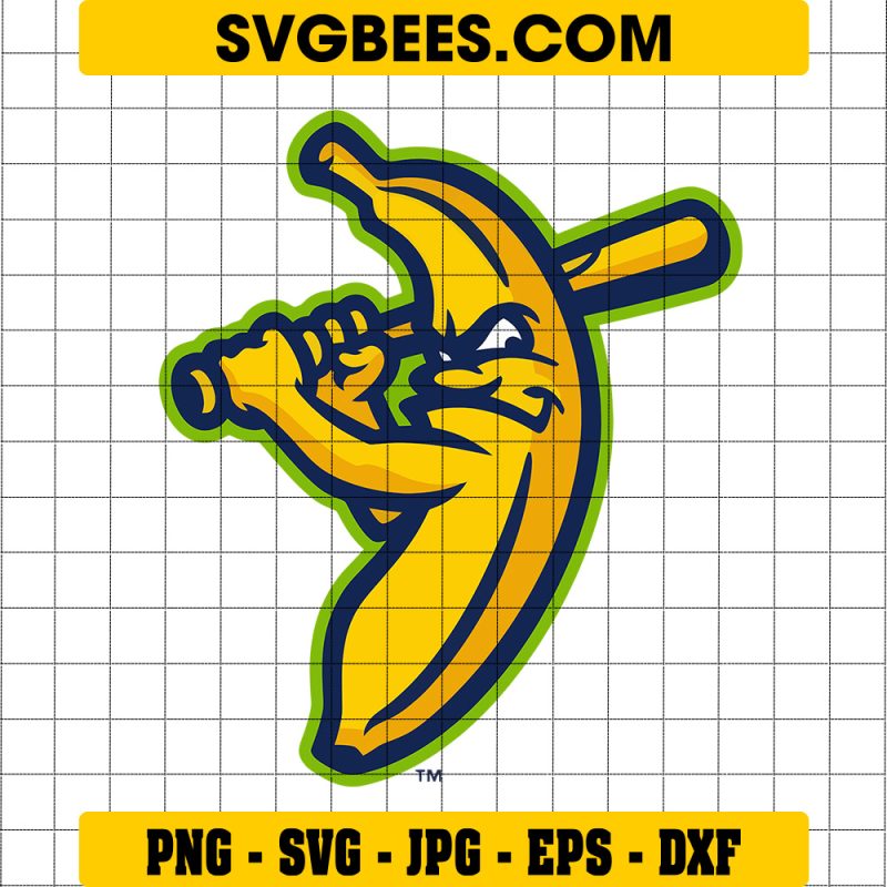 Savannah Bananas Logo MLB SVG PNG, Savannah Bananas Baseball Team SVG PNG EPS DXF PDF, Cricut File