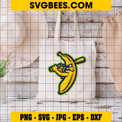 Savannah Bananas Logo MLB SVG PNG, Savannah Bananas Baseball Team SVG PNG EPS DXF PDF, Cricut File on Bag