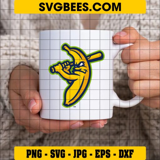 Savannah Bananas Logo MLB SVG PNG, Savannah Bananas Baseball Team SVG PNG EPS DXF PDF, Cricut File on Cup