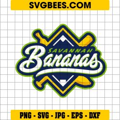 Savannah Bananas SVG PNG, Savannah Baseball Team MLB Gift SVG PNG EPS DXF PDF, Cricut File