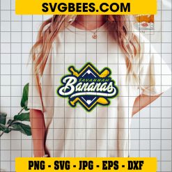 Savannah Bananas SVG PNG, Savannah Baseball Team MLB Gift SVG PNG EPS DXF PDF, Cricut File on Shirt