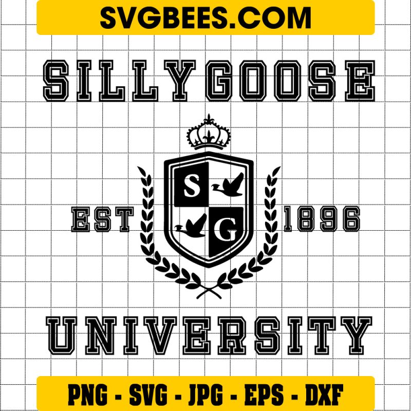 Silly Goose School University SVG PNG, Silly Goose Meme SVG, Silly Goose University Est 1896 DXF EPS SVG PNG