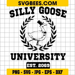 Silly Goose University 2069 SVG, Funny School Bird SVG, Silly Goose Bird SVG, Funny Goose SVG