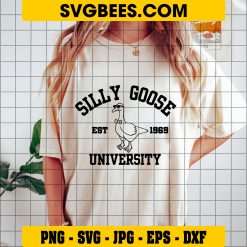 Silly Goose University EST 1969 SVG, Silly Goose University SVG, Funny Goose SVG on Shirt