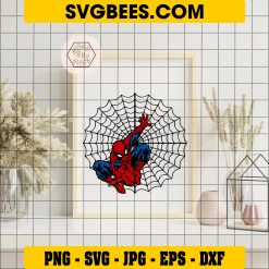 Spiderman Web Svg Image, Spider Man Svg Cut File Cricut Digital Download on Frame