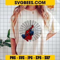 Spiderman Web Svg Image, Spider Man Svg Cut File Cricut Digital Download on Shirt