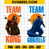 Team Kong Svg, Team Godzilla Svg, Godzilla vs Kong Svg, Kong Logo Svg