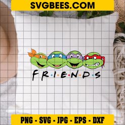 Teenage Mutant Ninja Turtles Friends Svg, TMNT Svg, Cartoon Svg on Pillow