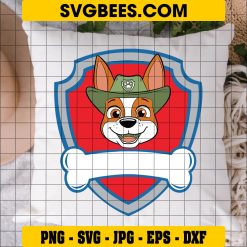 Tracker Badge Paw Patrol Svg, Paw Patrol Logo Svg, Tracker Svg on Pillow