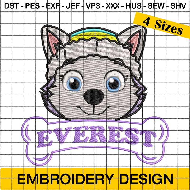 Everest Dog Embroidery Design