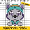 Everest Dog Embroidery Design, Paw Patrol Embroidery